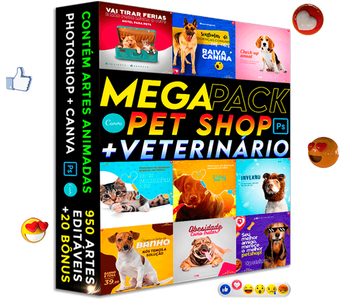 Artes para Pet Shop e Veterinários