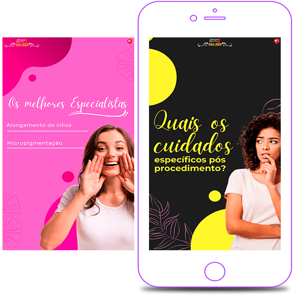stories editáveis de micropigmentação