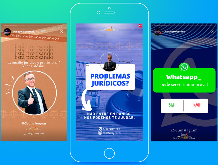 Stories Editáveis para Advogados