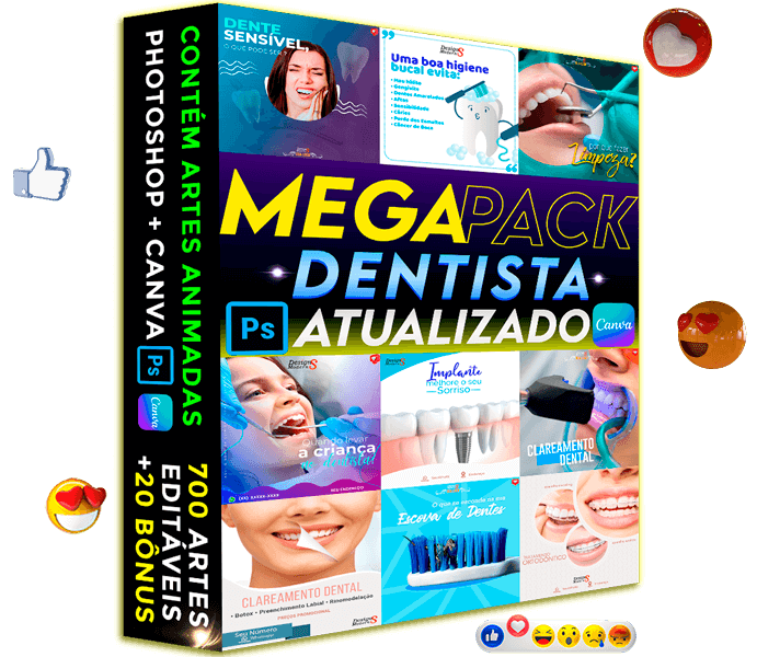 artes para dentistas editaveis