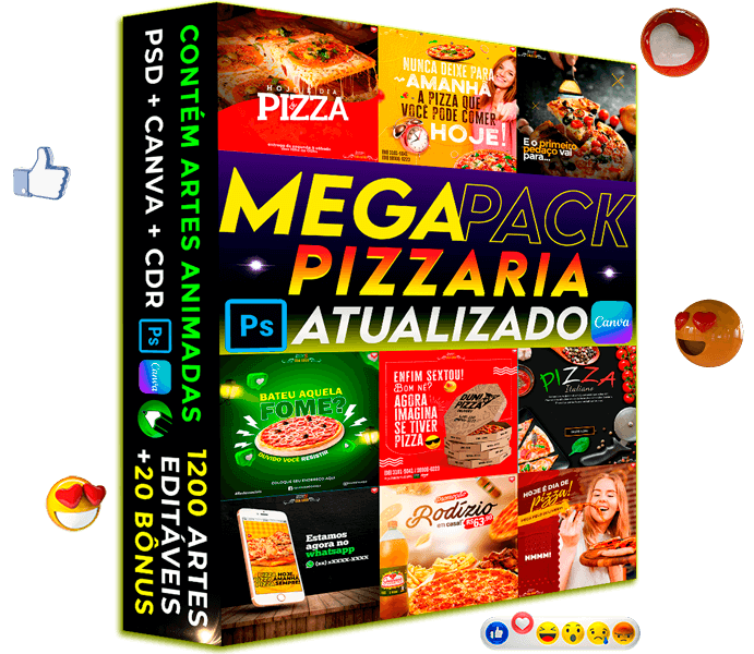 artes para pizzaria editáveis