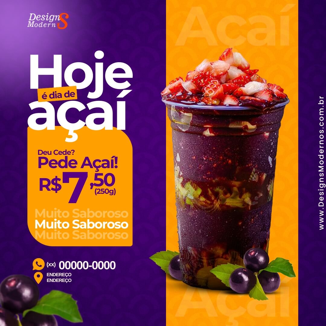 pacote de artes editáveis de açaí