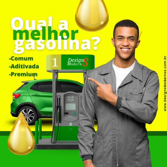 Artes Editáveis para Posto de Gasolina