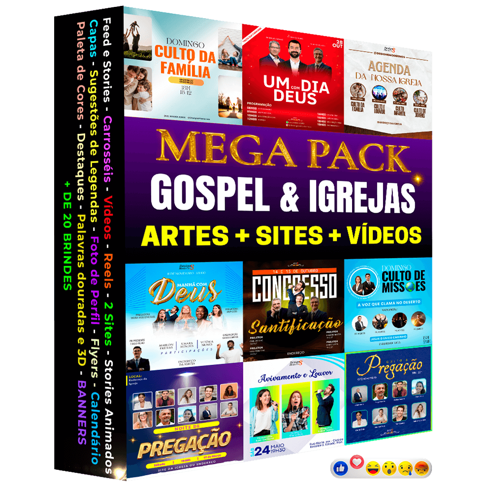 Artes Gospel e Artes para Igrejas editáveis