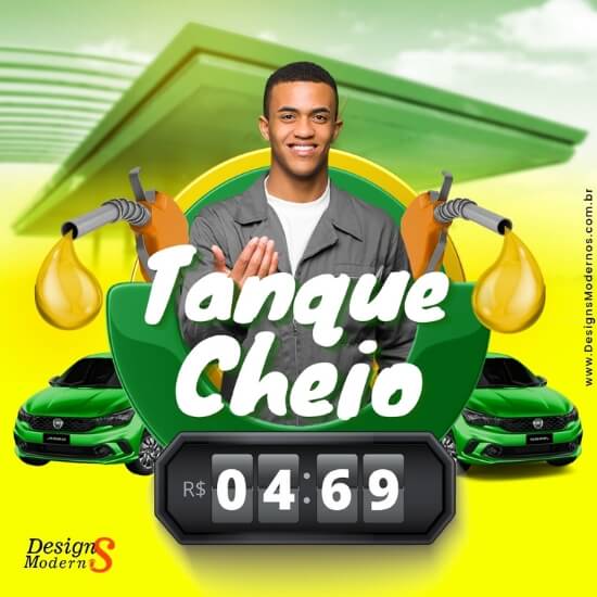 Pack de Artes Editáveis para Posto de Gasolina