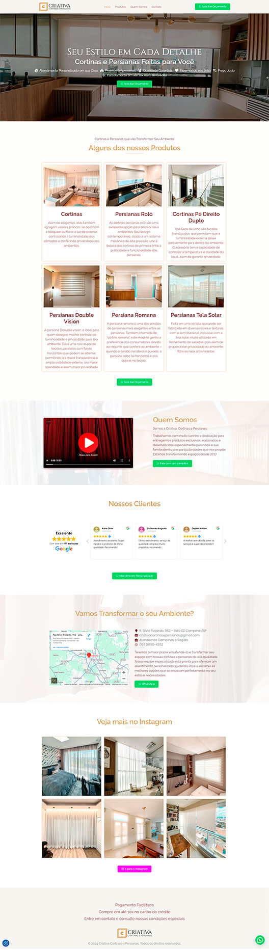 Site para criar landing page moderna e profissional Designs Modernos