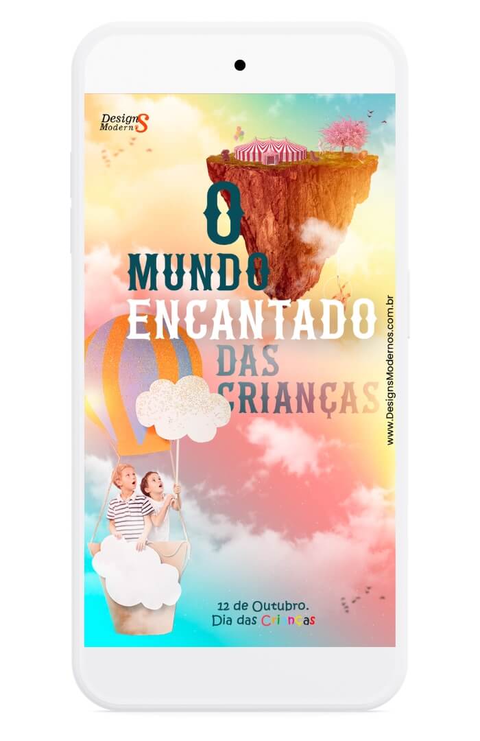 Stories editáveis do Dia das Crianças