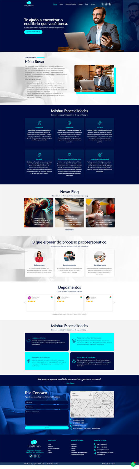 criar landing page para psicologo Designs Modernos