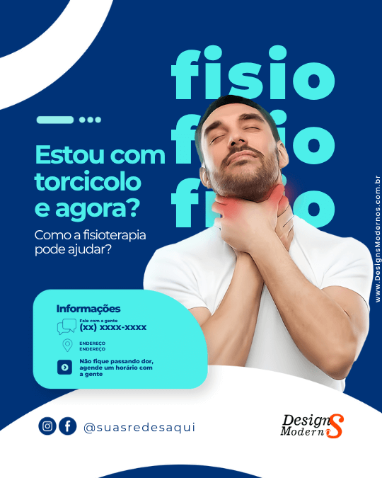 Artes Fisioterapia editáveis para o instagram e redes sociais