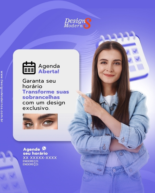 Artes de Designer de Sobrancelhas Editáveis no Canva