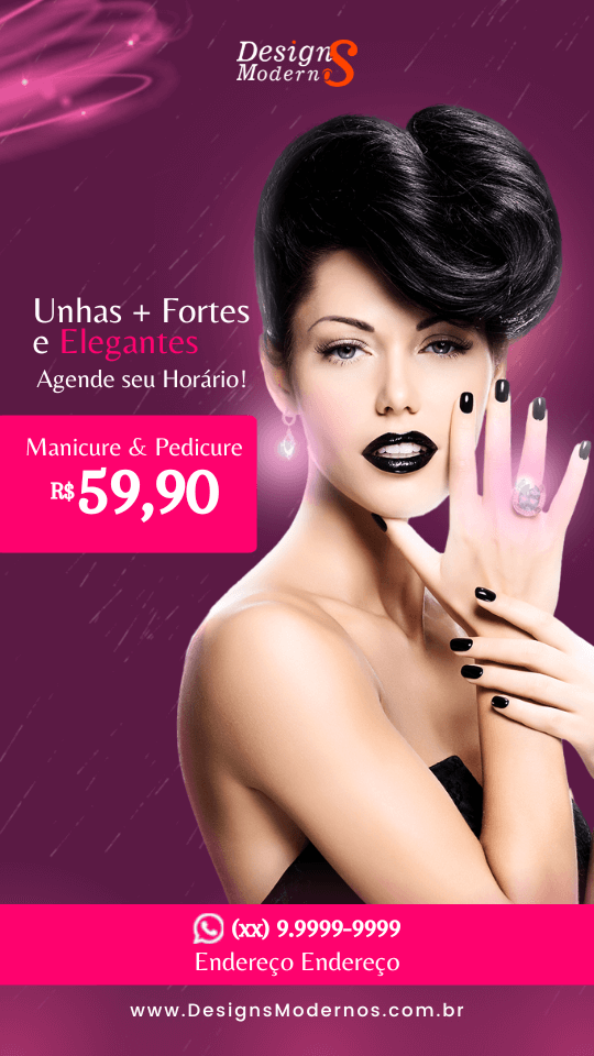 100 Artes para Manicure e Pedicure 16 Pack Instagram de story para manicure e pedicure