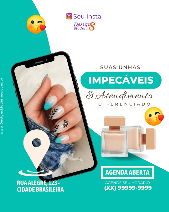 100 Artes para Manicure e Pedicure 6 pack de Artes MANICURE e pedicure