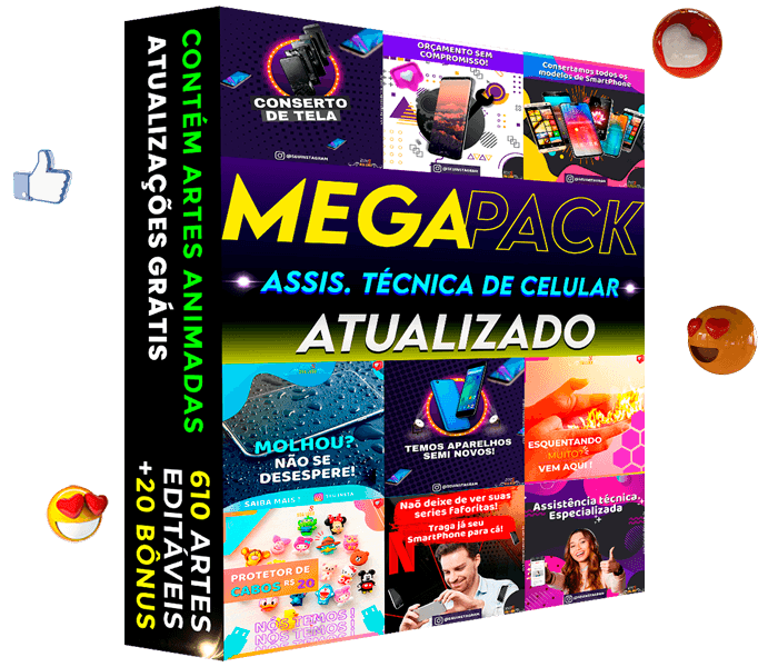 Artes para Assistência Técnica de Celular