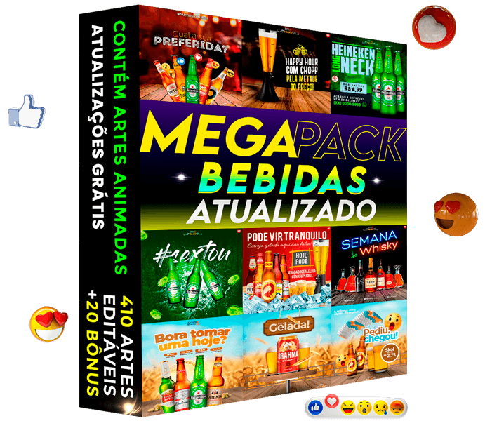 artes de bebidas para redes sociais