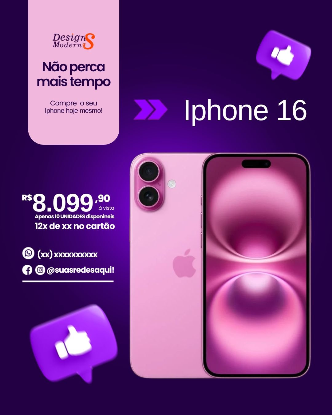 Pack de 100 Artes para Loja de Celular 16 pack instagram Loja de Celular