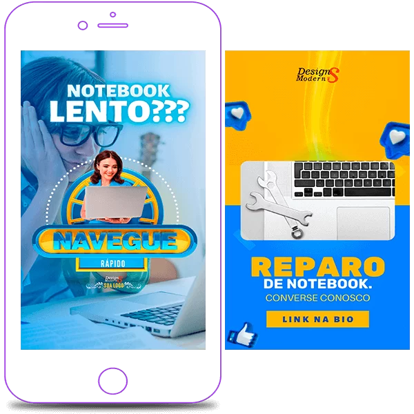 stories editáveis de informática para redes sociais