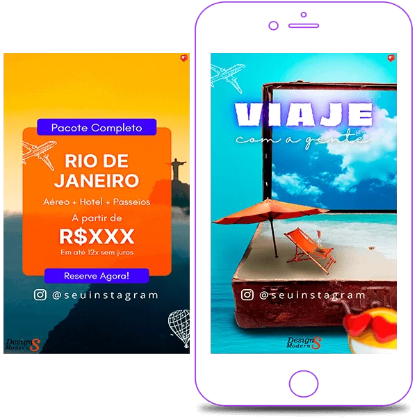 Stories para agência de viagens