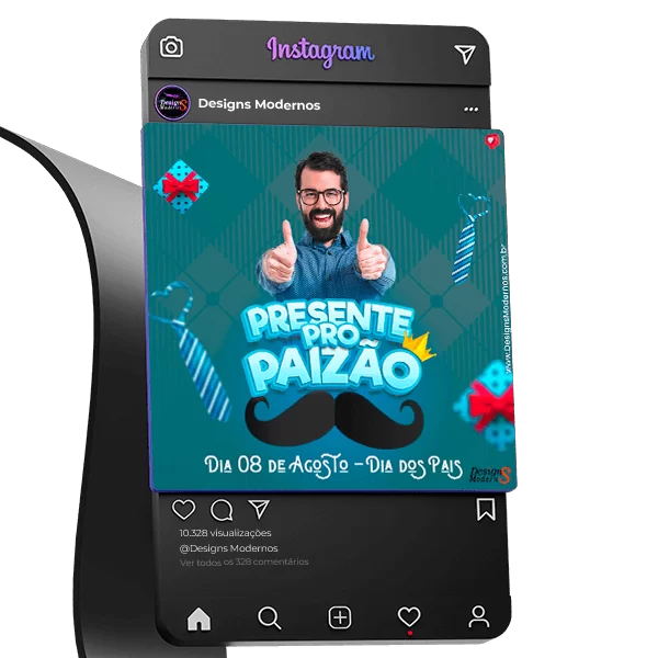 110 Artes Dia dos Pais para Redes Sociais 13 pack de artes editáveis Dia dos Pais