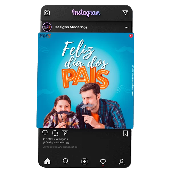 110 Artes Dia dos Pais para Redes Sociais 12 pacote de artes Dia dos Pais