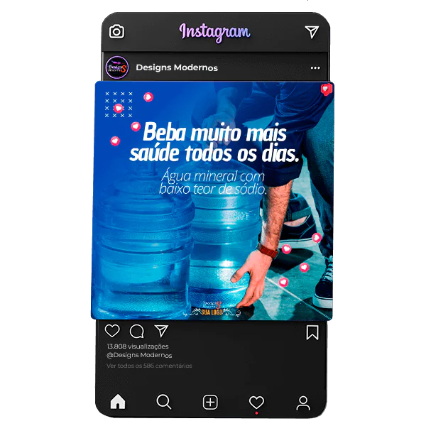 Pack de 30 Artes para Distribuidora de Água 10 Pack de Artes para Distribuidora de Água