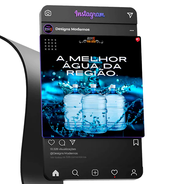 Pack de 30 Artes para Distribuidora de Água 9 Pacote de Artes Editáveis para Distribuidora de Água