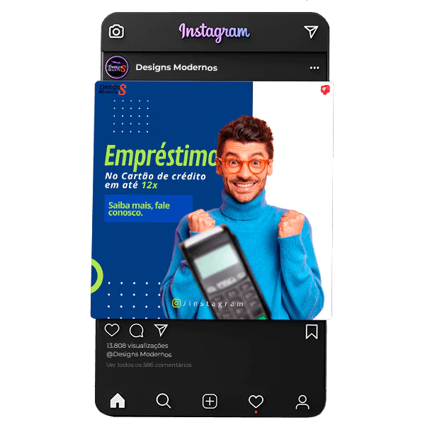 Pacote de Artes de Empréstimo para Redes Sociais