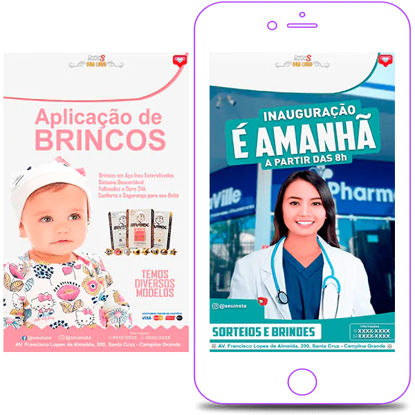 Stories Editáveis para Farmácia