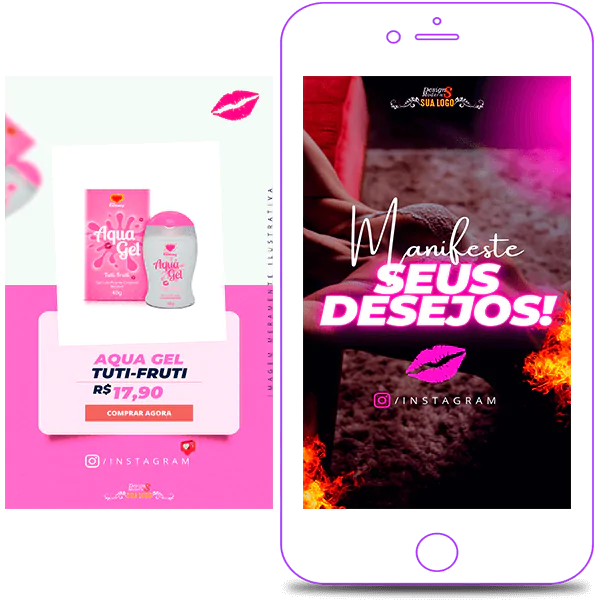 Stories Editáveis para Sex Shop