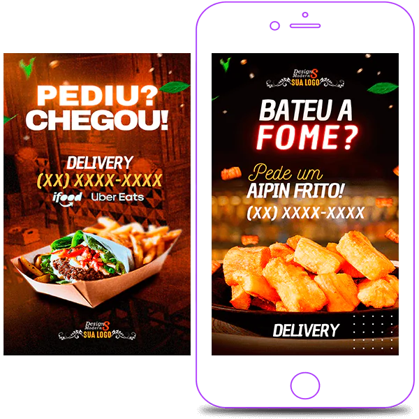 Stories editáveis para restaurantes