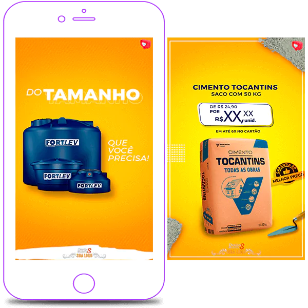 stories para material de construção