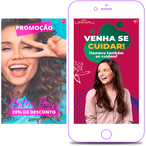 Stories Editáveis para Estética