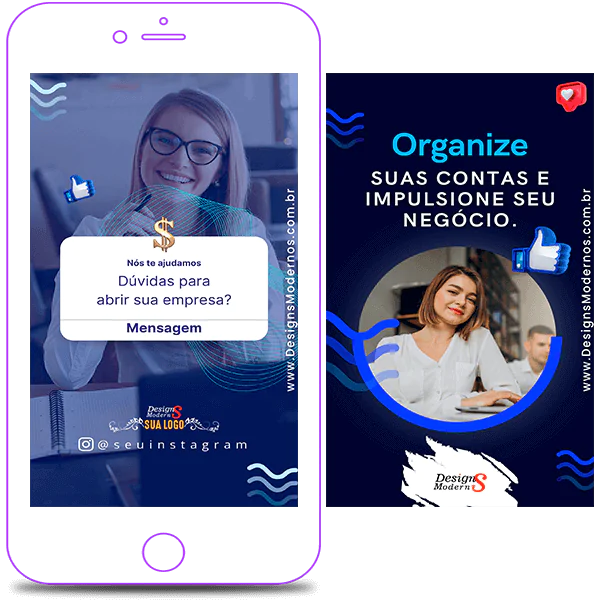 stories Editáveis para Contabilidade