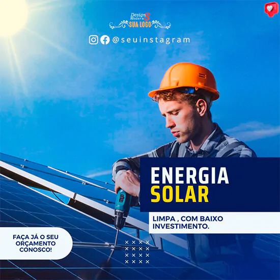 Artes Editáveis de Energia Solar