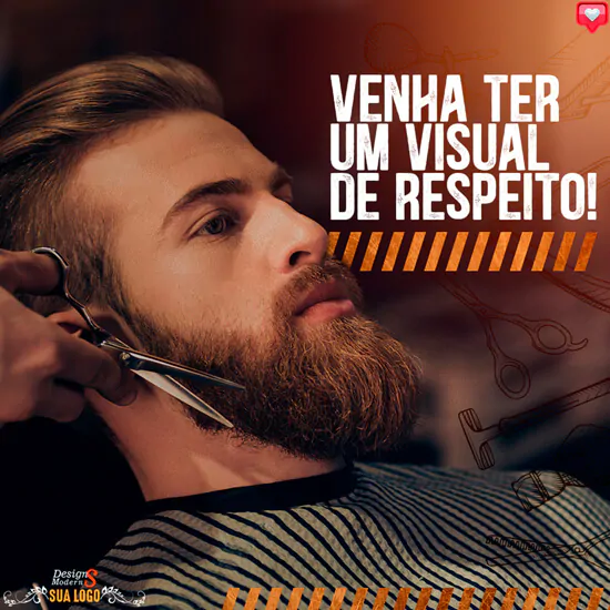 artes editáveis para barbearia
