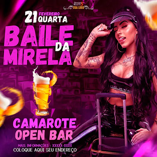 artes editáveis para eventos e shows