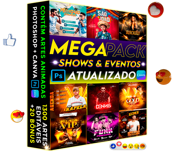 artes para eventos e shows