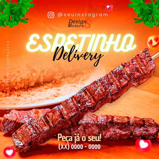 pack de artes editáveis para churrascaria, espetaria e açougue