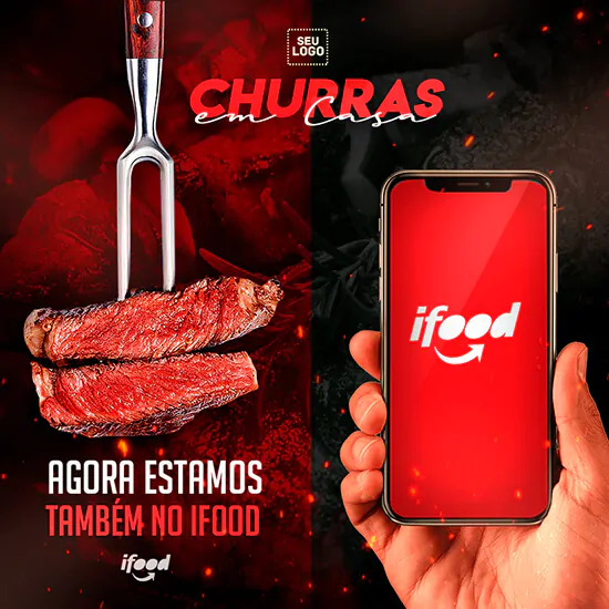 pacote de artes editáveis para churrascaria, espetaria e açougue