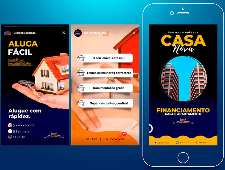 550 Artes para Imobiliária e Corretor de Imóveis 14 stories para imobiliaria e corretor de imoveis