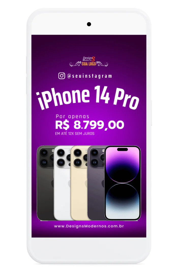 Pack de 100 Artes para Loja de Celular 27 Pacote de Stories Editáveis para Loja de celular