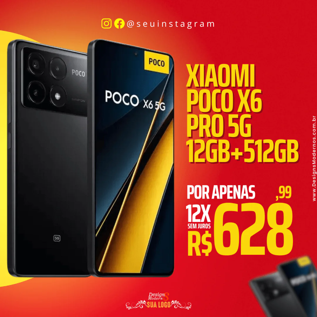 Pack de 100 Artes para Loja de Celular 13 artes editáveis de Loja de Celular