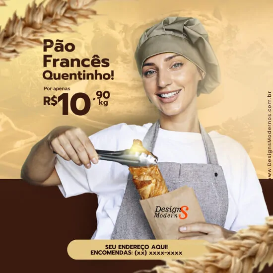 150 Artes para Padaria 15 Pacote de Artes para Padaria