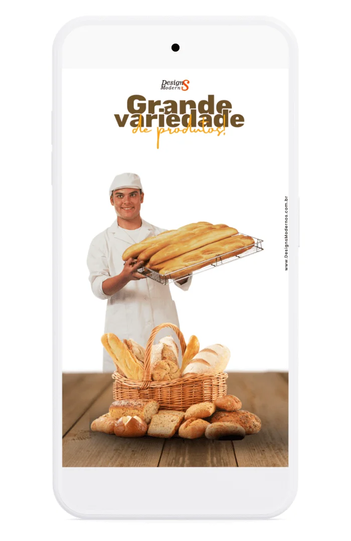 150 Artes para Padaria 25 pack instagram de story padarias