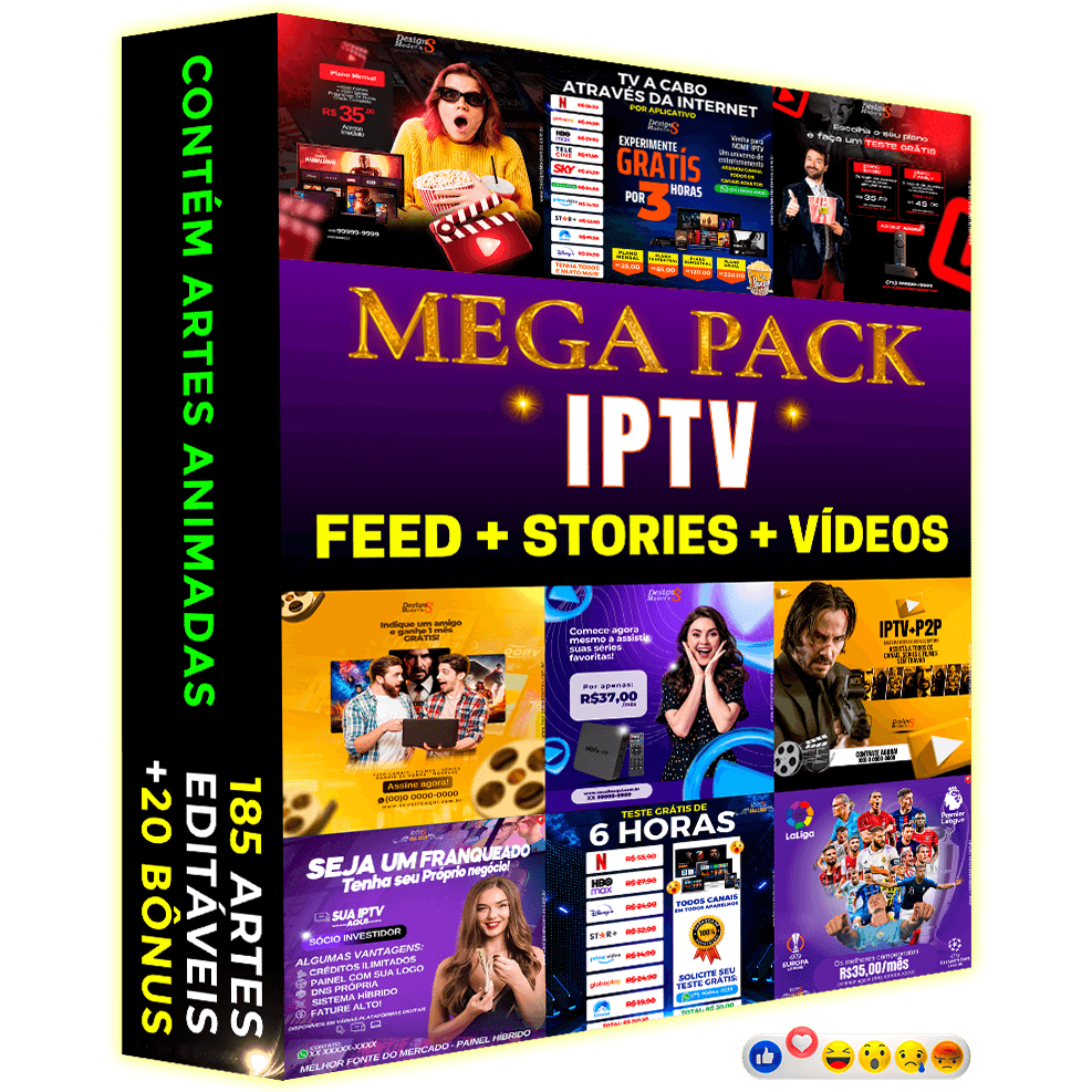 Pack de Artes para IPTV eDITÁVEIS