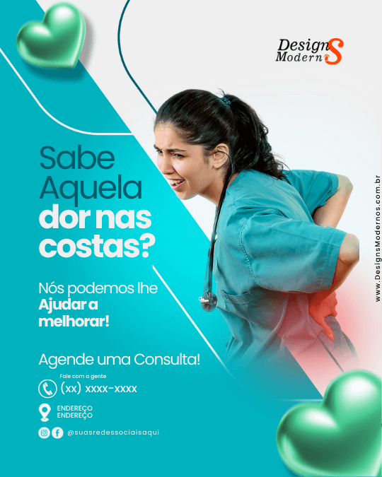 310 Artes de Fisioterapia Editáveis no Canva e Photoshop 4 Artes de Fisioterapia