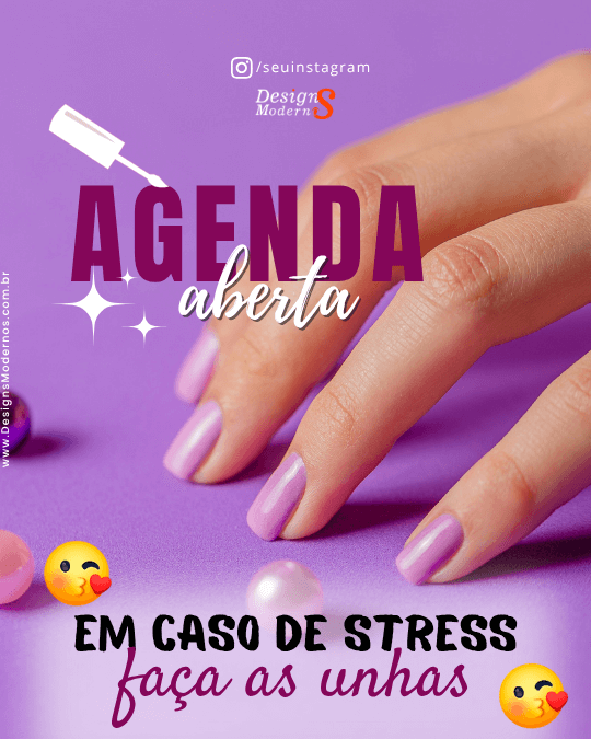 Artes editáveis para MANICURE e pedicure