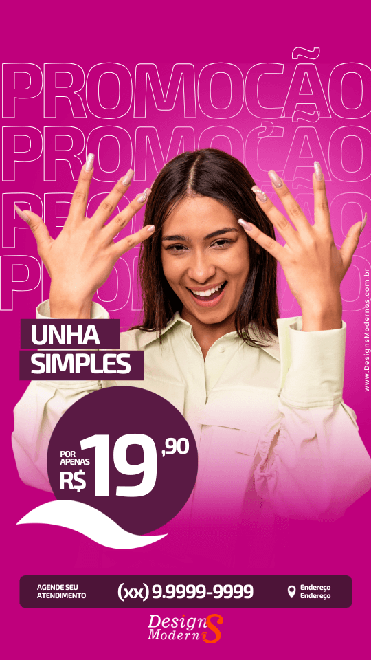 Pack Designs de story para manicure e pedicure