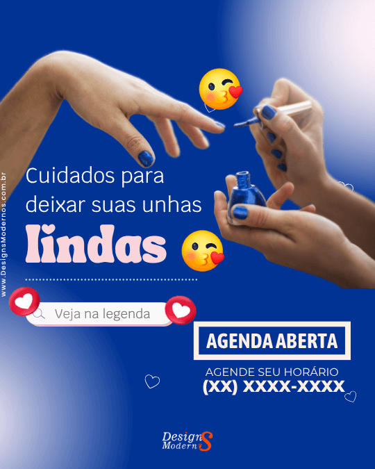 pack instagram para MANICURE e pedicure editáveis no canva