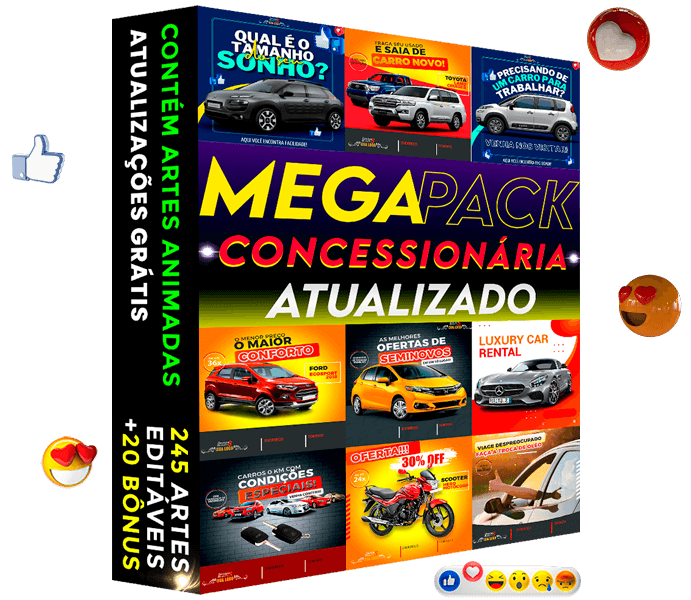 Artes Editáveis para Concessionárias